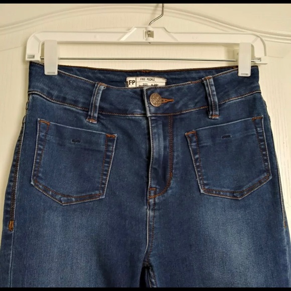 Free People Denim - Free people high rise skinny jeans boho sz25